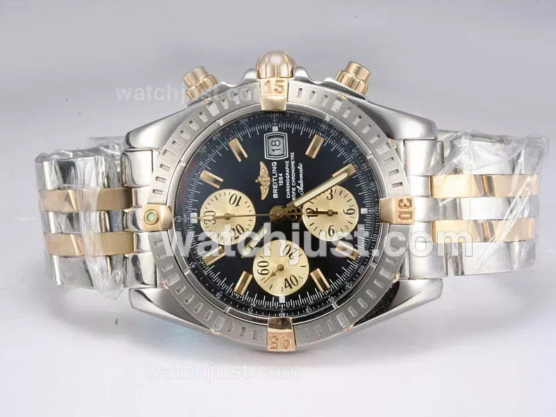 Breitling Evolution Automatic Movement Two Tone With Black Dial Pant10333