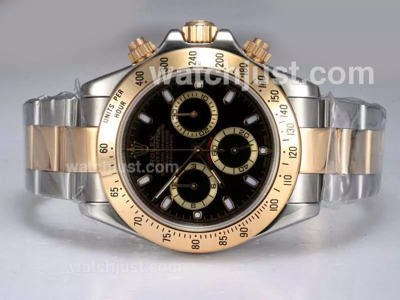 Rolex Daytona Automatic Movement Two Tone With Black Dial Pant12551