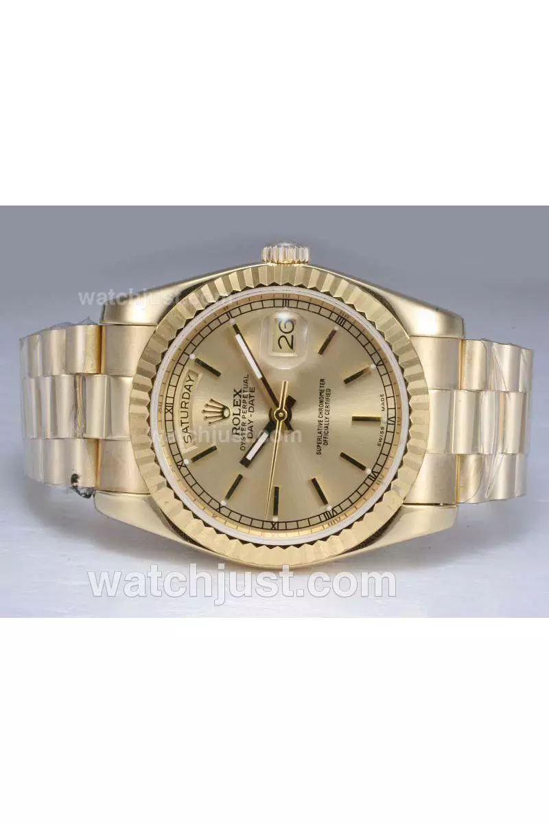 Rolex Day Date Automatic Full Gold With Golden Dial Pant11696