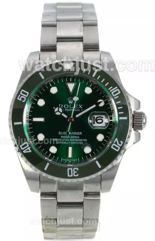 Rolex Submariner Automatic With Green Dial Ss Green Ceramic Bezel Pant110134