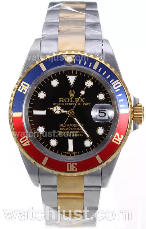 Rolex Submariner Automatic Two Tone Bluered Bezel With Black Dial Sapphire Glass Pant119258