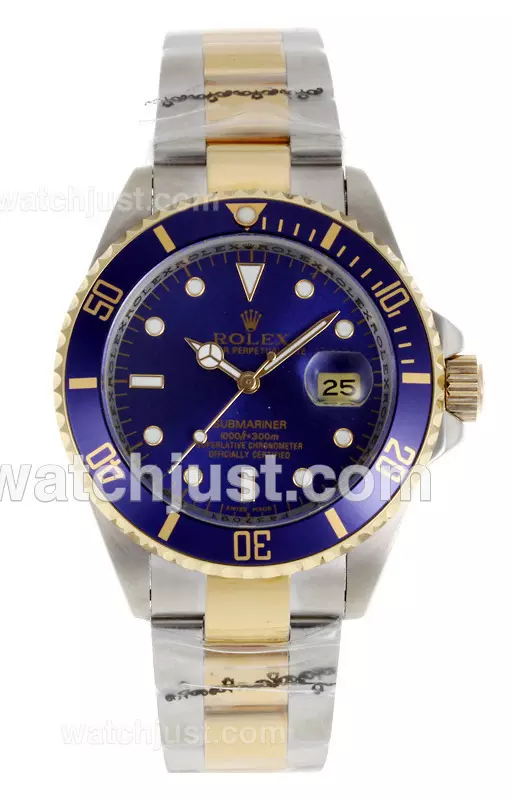 Rolex Submariner Automatic Two Tone With Blue Dial And Bezel Pant12360