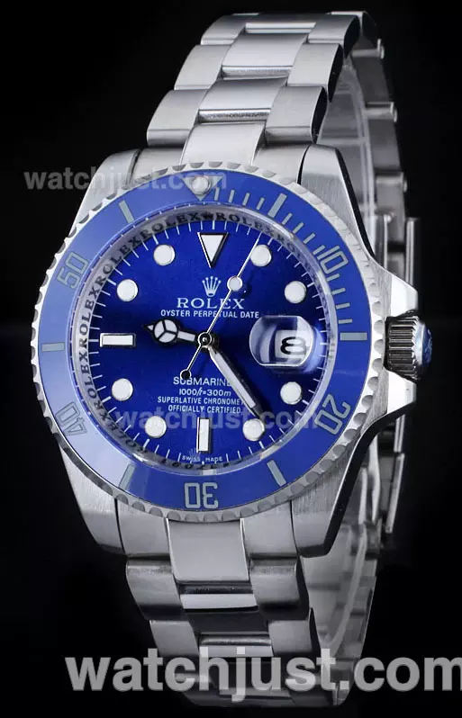 Rolex Submariner Automatic With Blue Dial Ss Blue Ceramic Bezel Pant35053