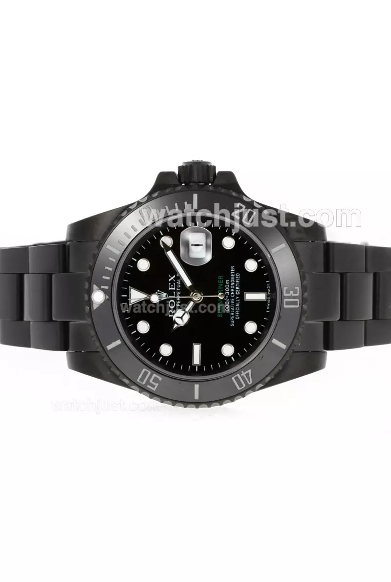 Rolex Submariner Automatic Full Pvd With Black Dial Green Sub Markers Ceramic Bezel Pant41064