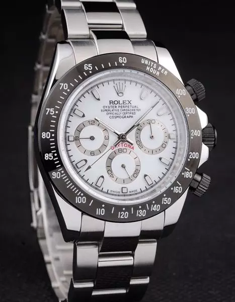 Swiss Rolex Daytona Stainless Steel Black Enameled White Dial Perfect Watch Rolex3791