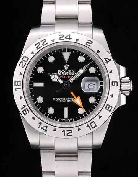 Swiss Rolex Explorer Stainless Steel Bezel Black Dial Tachymeter Perfect Watch Rolex3824