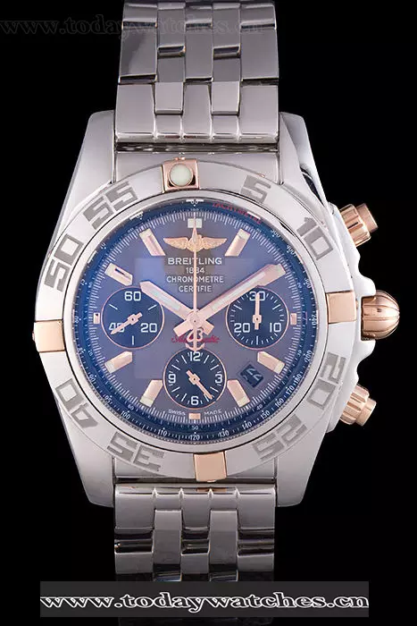 Breitling Chronomat Blue Dial With Stainless Steel Strap Pant59612