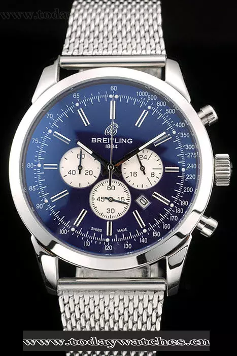 Breitling Transocean Stainless Steel Case Blue Dial Pant58851