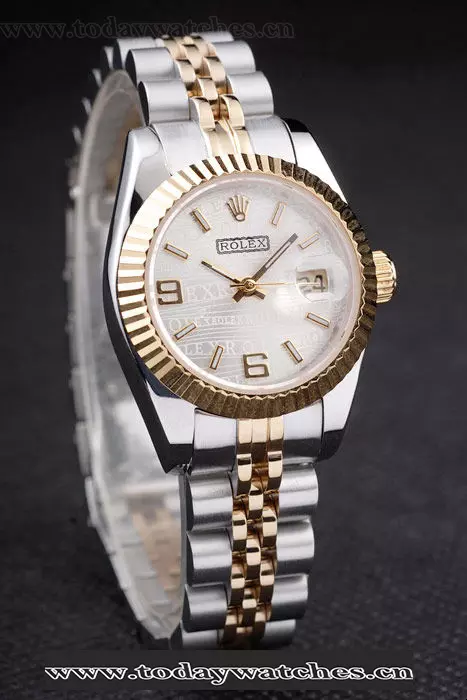 Rolex Datejust Two Tone Stainless Steel Yellow Gold Plated Pant58016