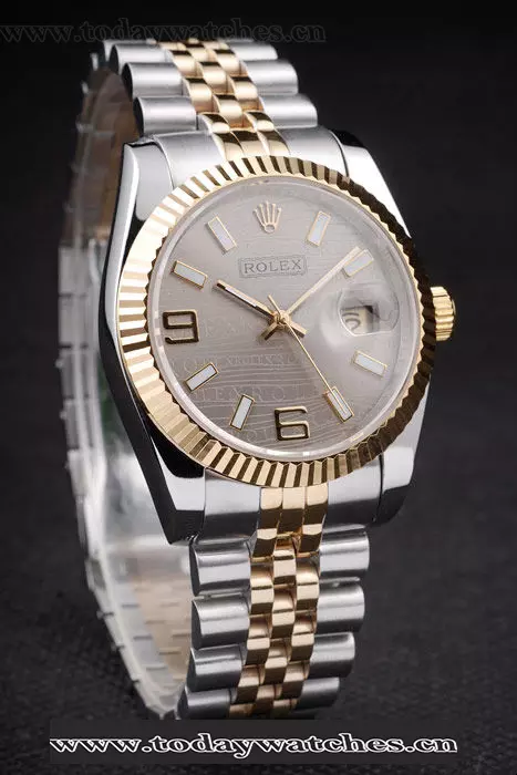 Rolex Datejust Two Tone Stainless Steel  Gold Plated Silver Dial Pant58029