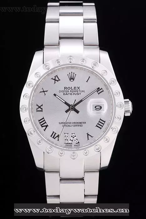 Rolex Datejust Diamond Bezel Silver Dial Pant58649