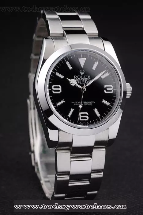 Rolex Explorer Polished Stainless Steel Black Dial Pant58037