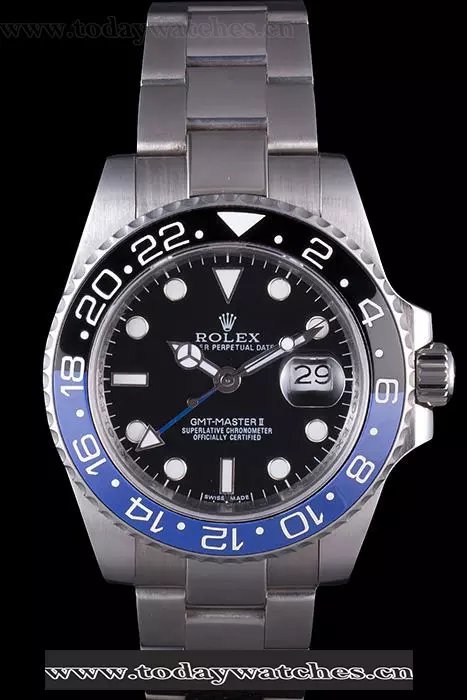 Rolex Gmt Master Ii Oyster Collection Brushed Stainless Steel Band Pant59564