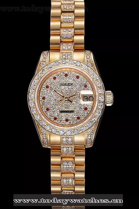 Rolex Datejust Diamond Dial Gold Pant59937