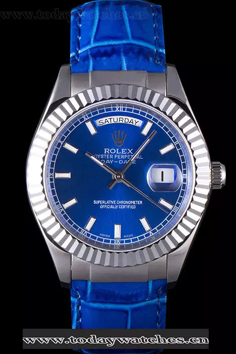 Rolex Day Date Oyster Collection Blue Leather Band Pant99562