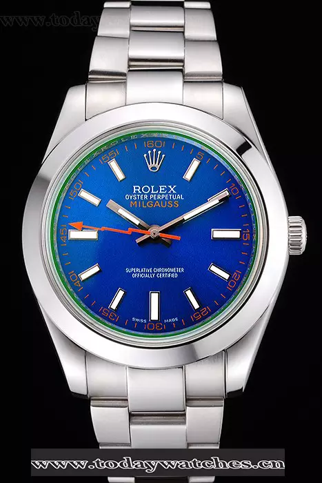 Rolex Milgauss Blue Dial Stainless Steel Case And Bezel Pant120981
