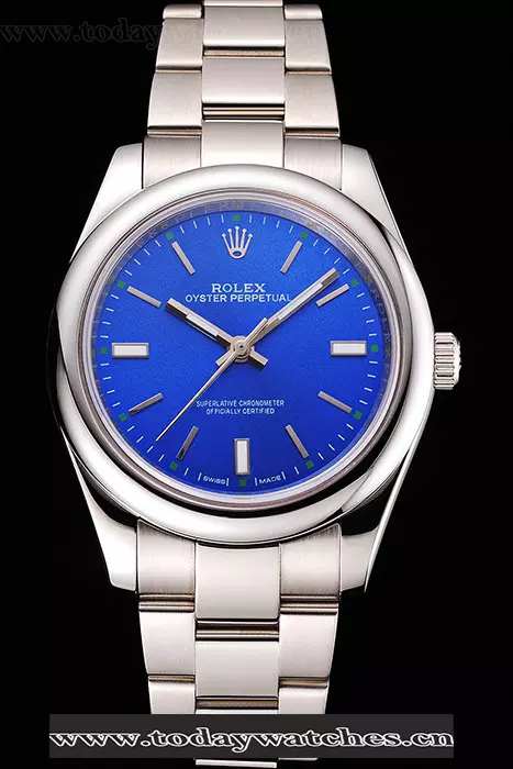 Rolex Oyster Perpetual Blue Dial Stainless Steel Case And Bracelet Pant122247