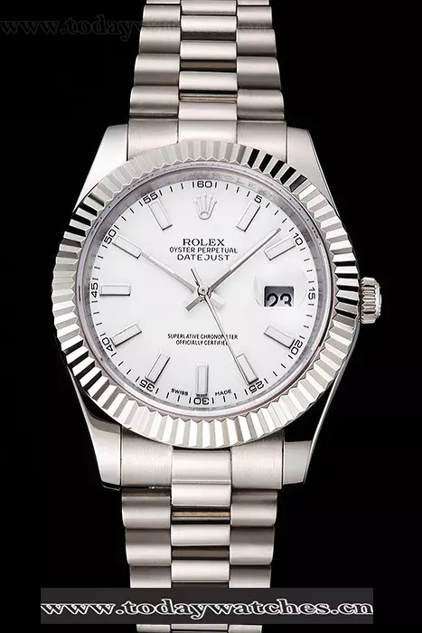Rolex Datejust White Dial Stainless Steel Case And Bracelet Pant122514