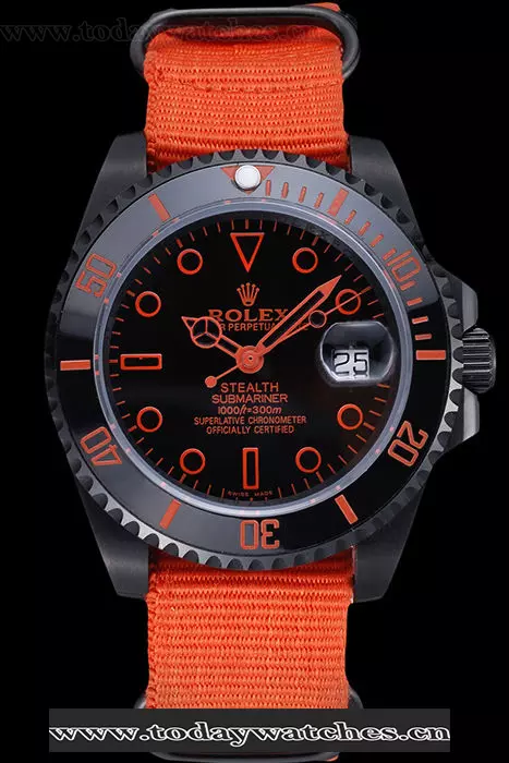 Rolex Stealth Submariner Orange Nylon Strap Pant59925