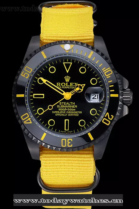 Rolex Stealth Submariner Yellow Nylon Strap Pant59926