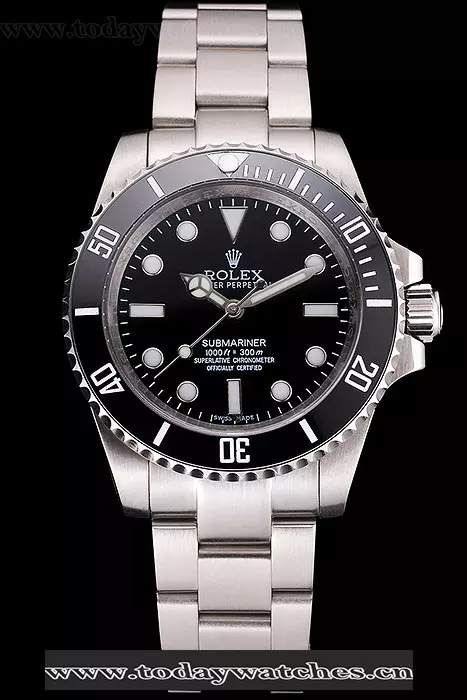 Rolex Submariner No Date Black Dial And Bezel Stainless Steel Case And Bracelet Pant121624