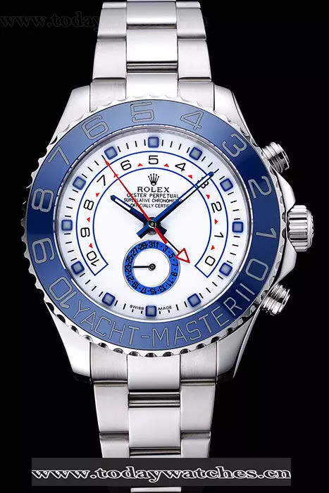 Rolex Yacht Master Ii White Dial Blue Bezel Stainless Steel Bracelet Pant60165