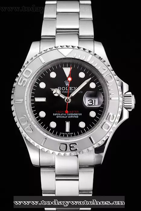 Rolex Yacht Master Black Dial Stainless Steel Case And Bracelet Pant122999