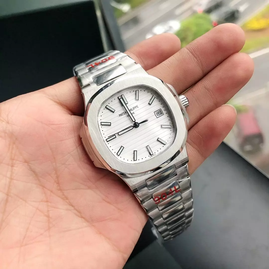 Swiss Patek Philippe Nautilus White Dial Stainless Steel Case Paph20894