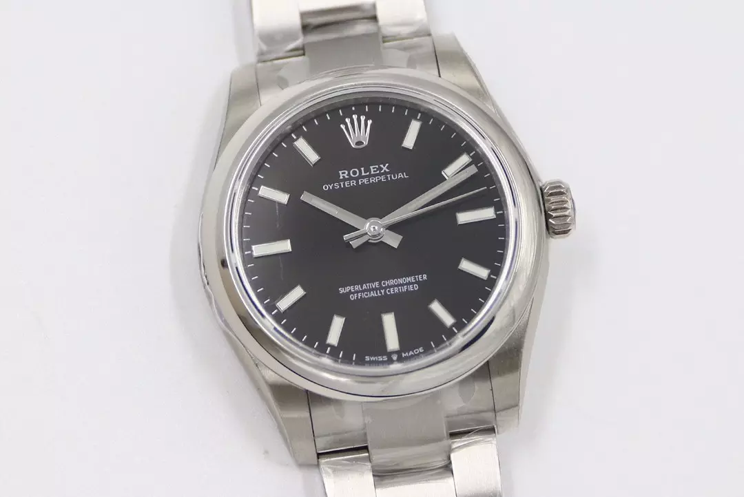Swiss Rolex Oyster Perpetual Black Dial Stainless Steel Case And Bracelet Rolex20798