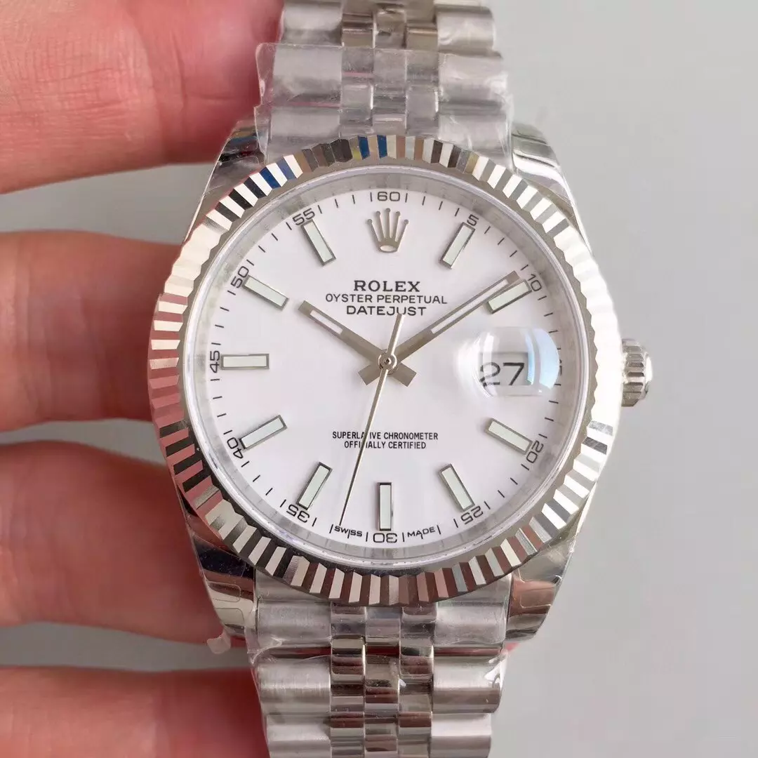 Swiss Rolex Datejust Stick Markers With White Dial Rolex20811