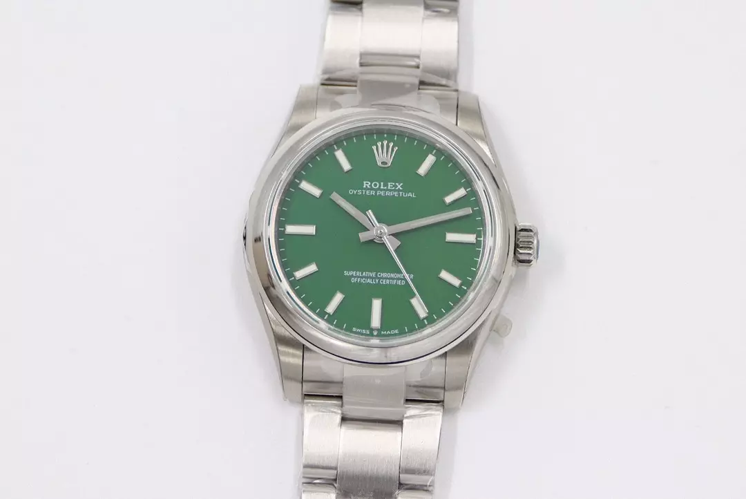 Swiss Rolex Oyster Perpetual Green Dial Stainless Steel Case And Bracelet Rolex20789