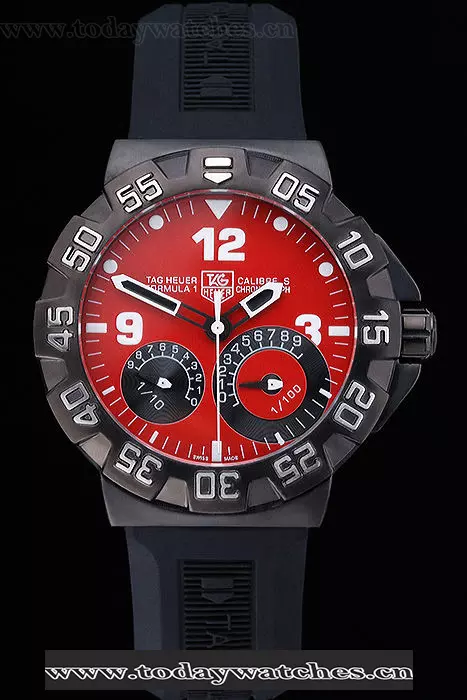 Tag Heuer Formula One Calibre S Red Dial Rubber Bracelet Pant60179