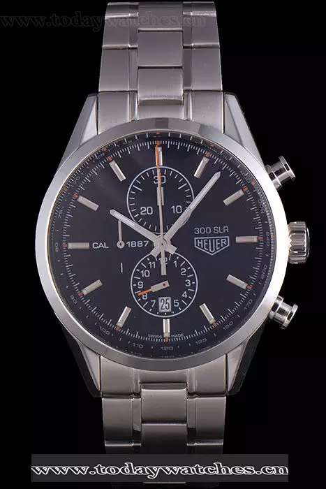 Tag Heuer Slr Polished Stainless Steel Case Black Dial Stainless Steel Strap Pant58255