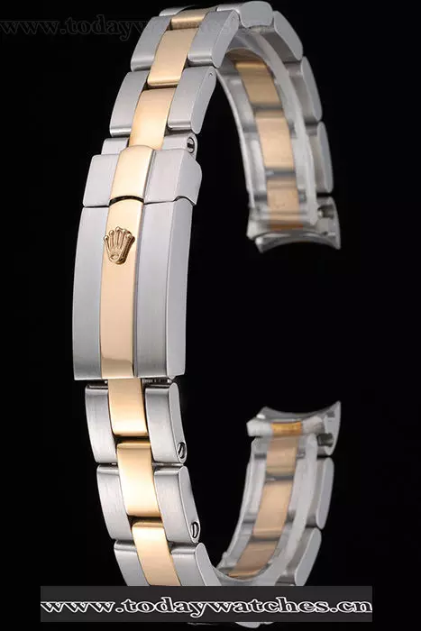 Rolex Plated Rose Gold And Stainless Steel Link Bracelet Pant60380